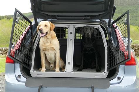 K9b90 Double Dog Cage For Volvo V90 Transk9 Dog Cages Dogs Dog Crate