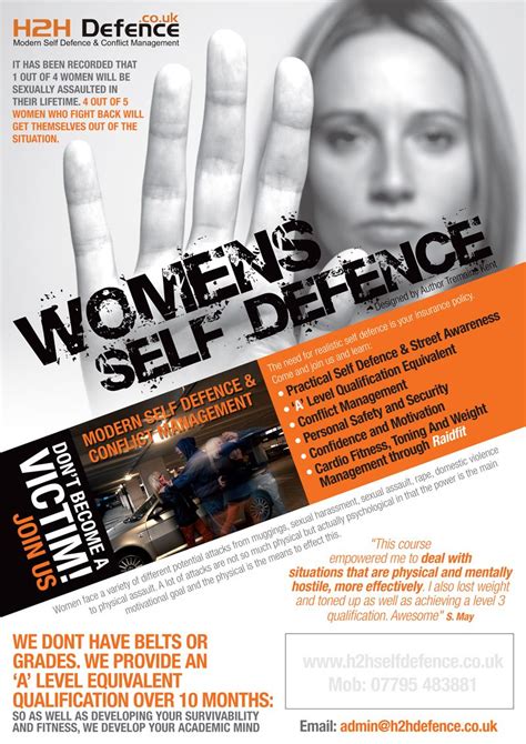 Womens Self Defence Course Poster Design Flyer Uk