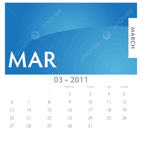 Maret Kalender Clipart Senin Berwarna Warni Vektor Clipart Senin