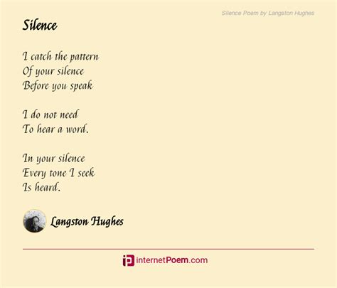 Silence Poem By Langston Hughes