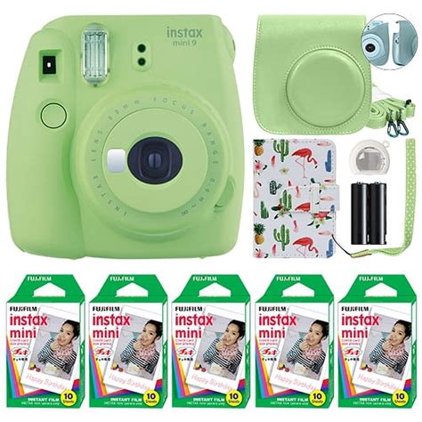 Fujifilm Instax Mini 9 Fuji Instant Camera Lime Green 50 Film Sheets