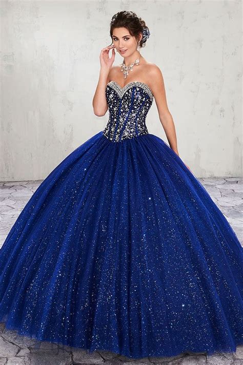 Ball Gown Quinceanera Dress Pretty Quinceanera Dresses Navy Blue