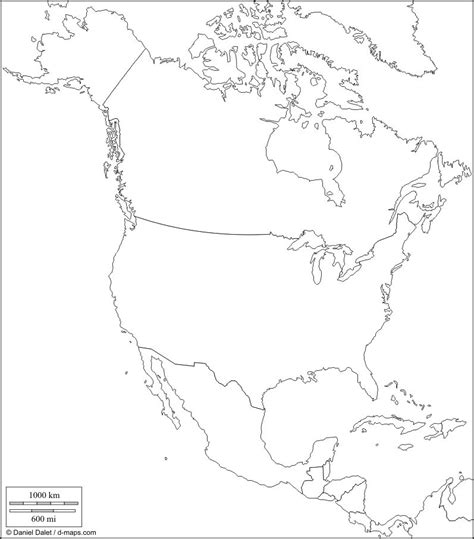 Blank Political Map Of North America Printable Blank Printable