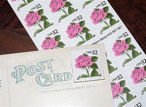 Pink Roses Betsy Ross Unused Vintage Postage Stamps Etsy
