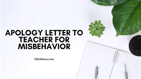 Apology Letter To Teacher For Misbehavior Sample Get Free Letter