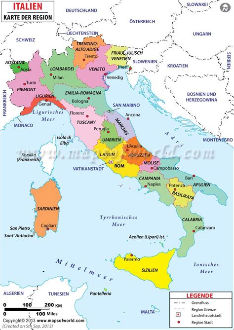 Italien Landkarte Zum Ausdrucken