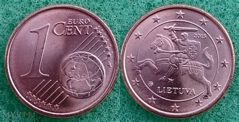 1 Euro Cent 2015 W Etykiety Piwne Monety Banknoty W