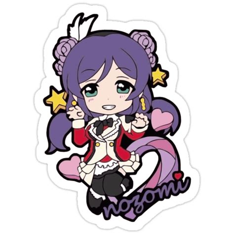 Nozomi Chibi Stickers By Chibify Redbubble