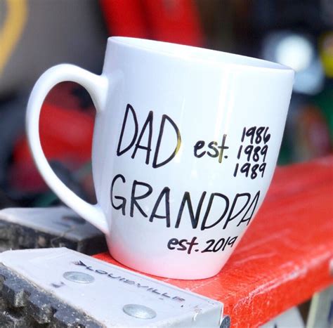 Dad Established Mug Best Daddy Ever Coffee Mug Father T Etsy