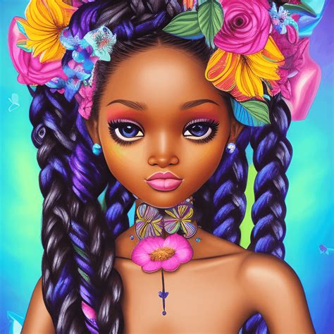 ebony goddess dark skin graphic · creative fabrica