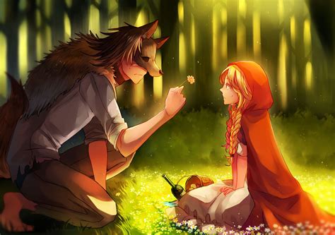 Little Red Riding Hood And Wolf Anime