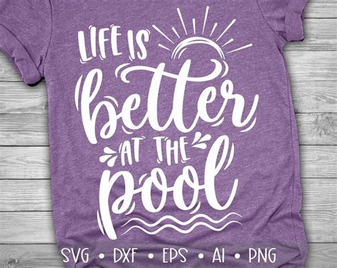 Life Is Better At The Pool Svg Beach Svg Summer Svg Etsy
