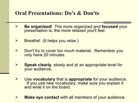 Oral Presentations Directions