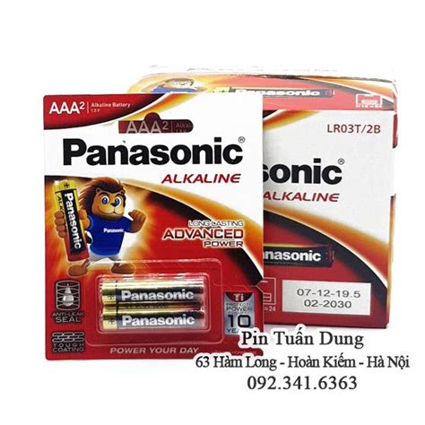 Hộp 12 đôi Pin đũa Panasonic Alkaline Aaa Lr03 Pin Tuấn Dung