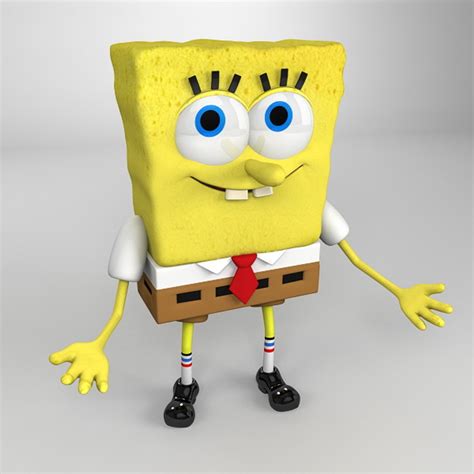 Cartoon Bob Sponge Squarepants 3d Max