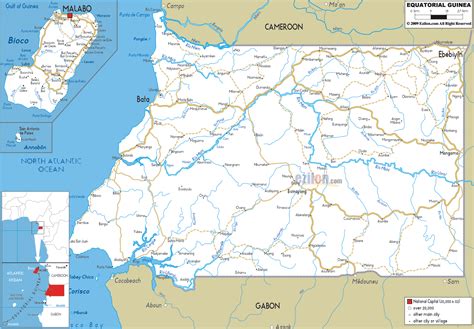 Detailed Clear Large Road Map Of Equatorial Guinea Ezilon Maps