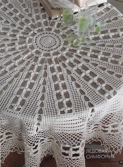 Pictures Starfish Round Table Cloth Crochet Tablecloth Patterns