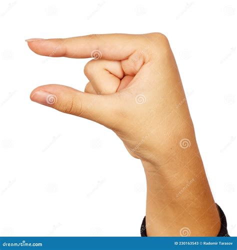 American Sign Language Letter G Stock Image Image Of Handicap Human