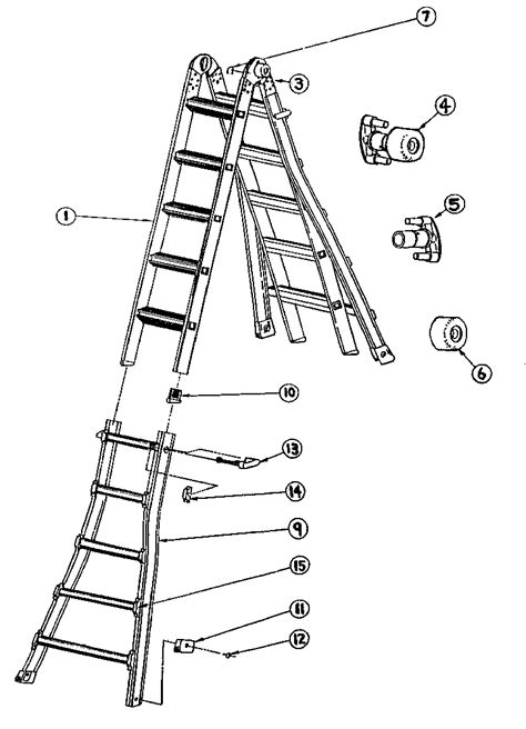 Parts Of A Ladder Diagrams For Step And Extension Ladders Ladder