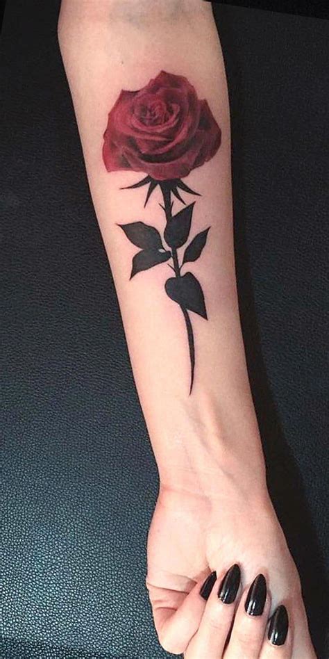 Cute Flower Wrist Tattoo Rose Tattoos For Women Single Rose Tattoos