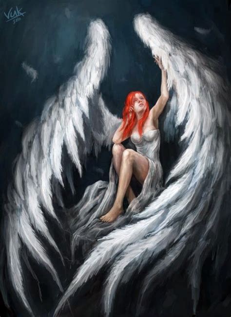Anjos deuses e demônios nas ilustrações de fantasia de Vuk Kostic a k a chevsy Angel Artwork
