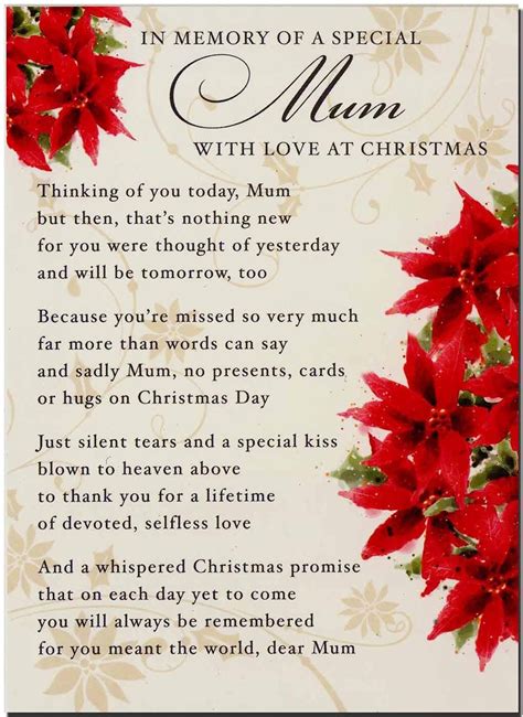 Grave Card In Memory Of A Special Mum With Love At Christmas Free
