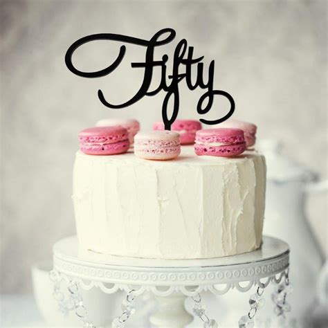 Number Fifty Acrylic Cake Topper Deezee Designs