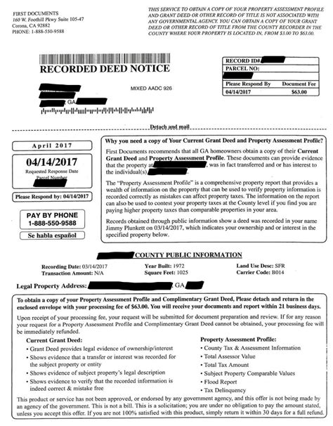 Property Assessment Profile Scam