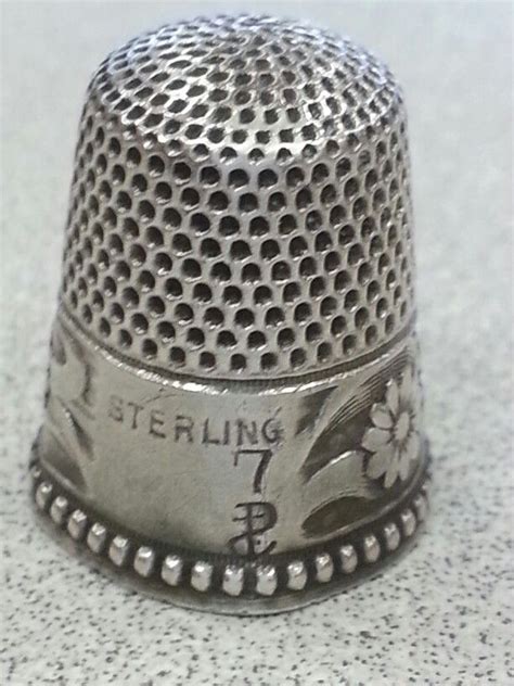 My Sterns Bros Sterling Thimble With Fouled Anchor Mark Thimbles