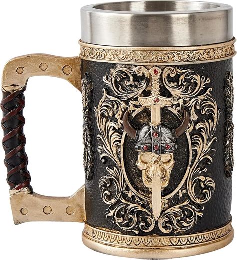 Ottalent 18fl Oz Viking Warrior Skull Beer Mug Baroque