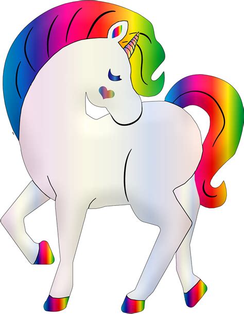 Rainbow Unicorn Unicornio Corazón Imagen Gratis En Pixabay