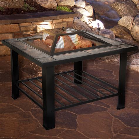 Pure Garden Steel Wood Burning Fire Pit Table And Reviews Wayfair