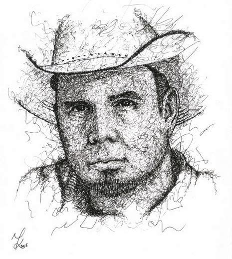 Garth Brooks Musician Artwork Scribble Art Country Musicians