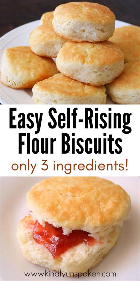 Biscuits With Jam On Them And The Words Easy Self Rising Flour