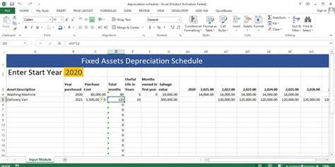 Fixed Asset Management And Depreciation Excel Template Softwarehub Ng