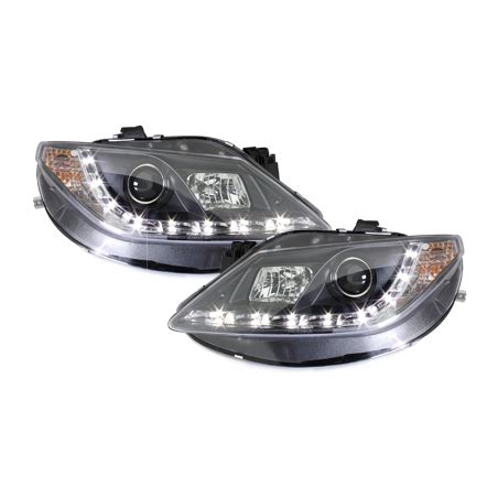 Phares LED DRL Seat Ibiza 6J 08 Optique Xénon Noir SWSI06GXB