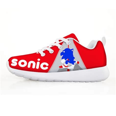 Sonic Shoes Kids Custom Cosplay Shoes Red Sonic Hedgehog Etsy