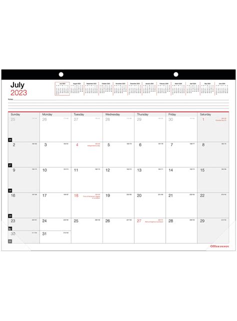 Office Depot Calendars In Calendars And Planners