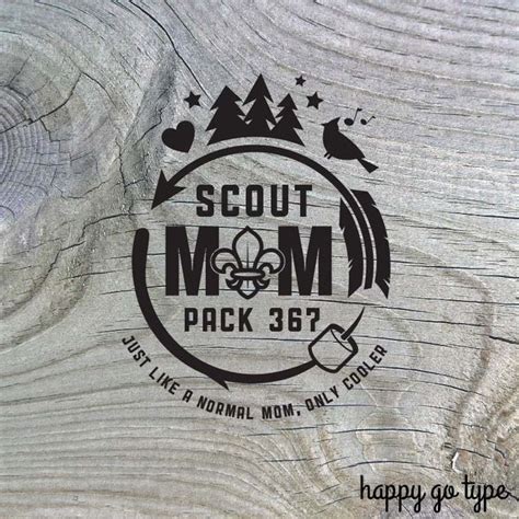 Boy Scout Mom Shirt Design 22 Custom Pack Number Digital Etsy Boy