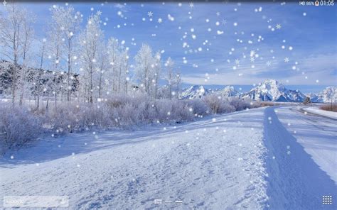 View Lively Wallpaper Snow Background