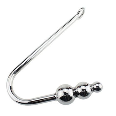 Huge Stainless Steel Anal Hook W 3 Balls Butt Anal Plug Sex Toys For