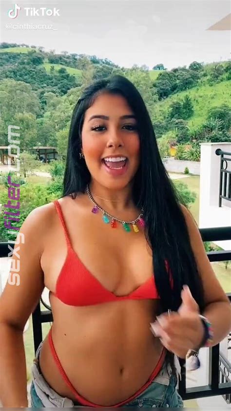 Hot Cinthia Cruz In Red Bikini On The Balcony Sexyfilter Com