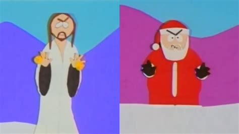 Juses Fights With Santa I South Park S01e00 The Spirit Of Christmas Jesus Vs Santa Youtube