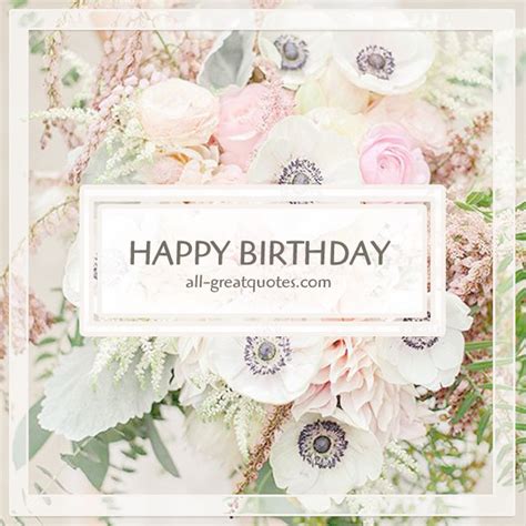 Happy Birthday Pastel Flowers Birthday Card