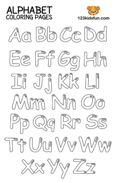 Alphabet Coloring Sheets For Kids Coloring Pages