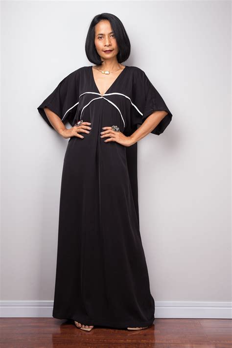 Loose Fit Black Maxi Dress Gala Evening Dress Resort Dress Etsy Black Maxi Dress Gala