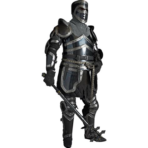 Edward Darkened Knight Complete Armour Set - Medieval Collectibles