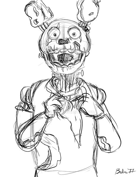 Springtrap Fnaf Coloring Page Springtrap Coloring Pages At