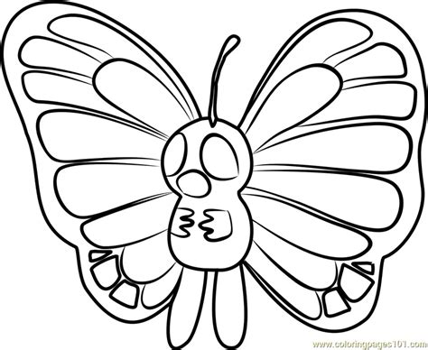 Butterfree Pokemon Go Coloring Page For Kids Free Pokemon Go