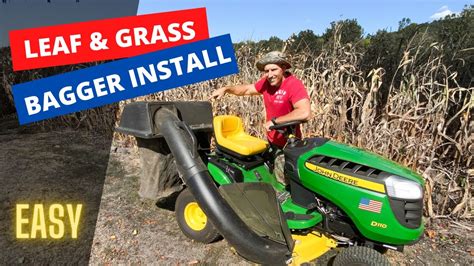 John Deere Series Bagger Install Works Great For Leaves And Grass